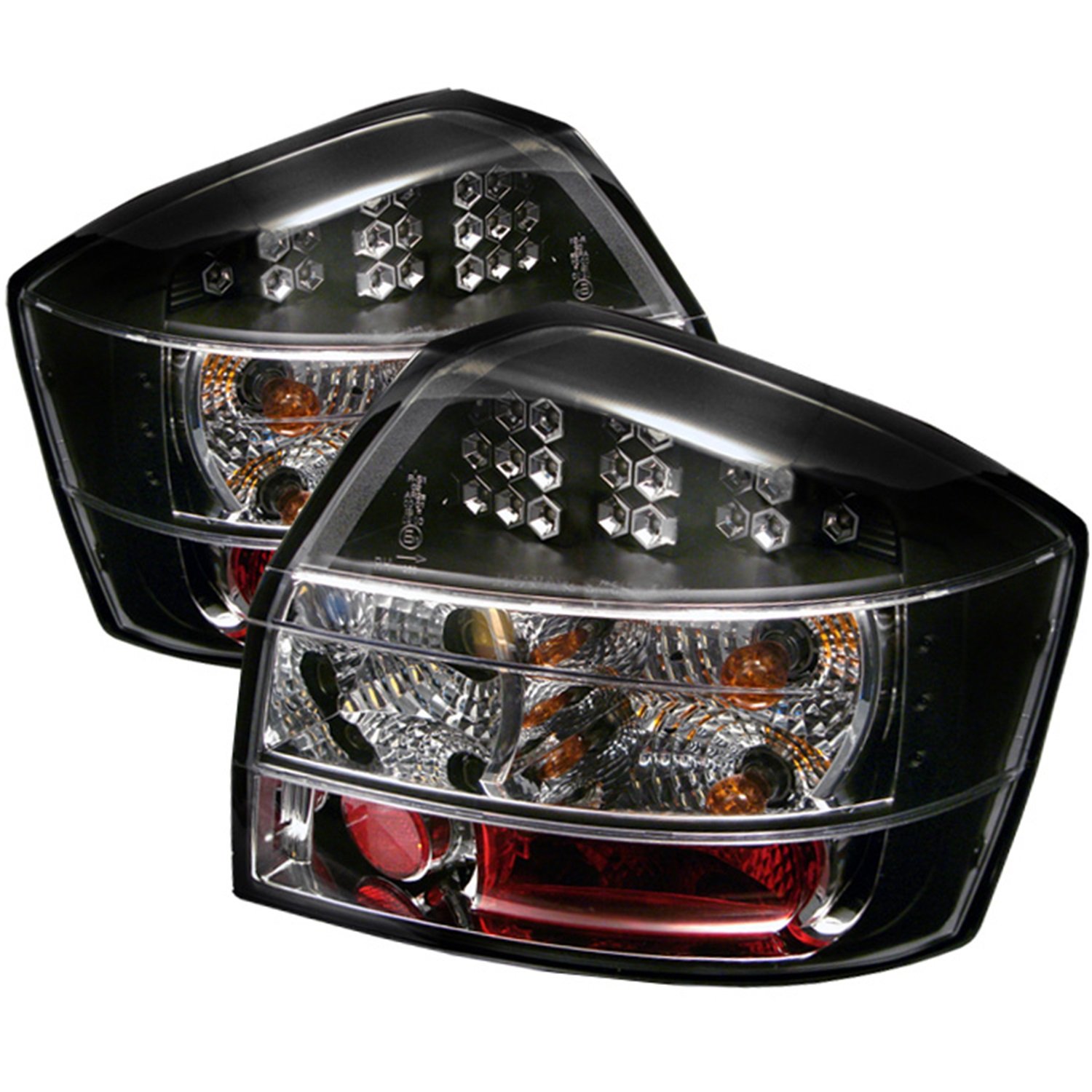 Audi A4 2002-2005 LED Tail Lights - Black Smoke Style - Upgrade for Enhanced Visibility & Style | Perfect for Night Driving & Custom Car Mods
