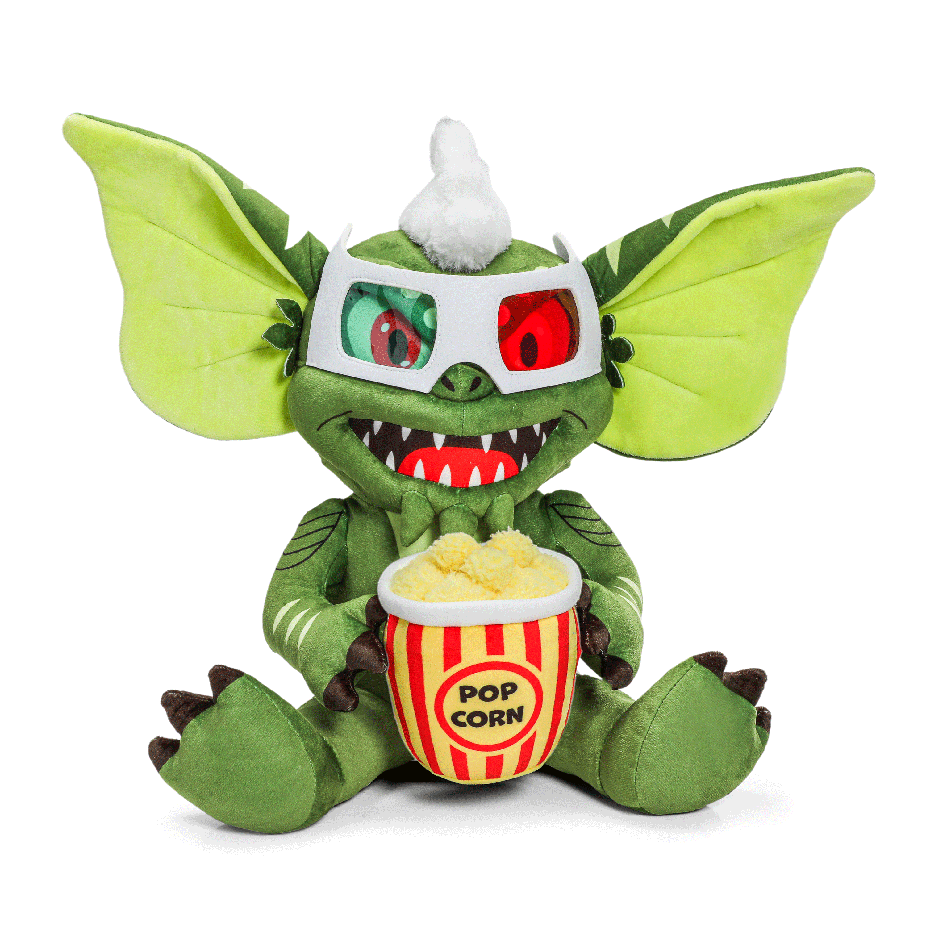 Gremlins Stripe 14.5-inch HugMe Plush Toy with Popcorn & Shake Action - Cute Movie Collectible for Kids' Room Decor, Birthday Gifts, and Halloween Party Favors
