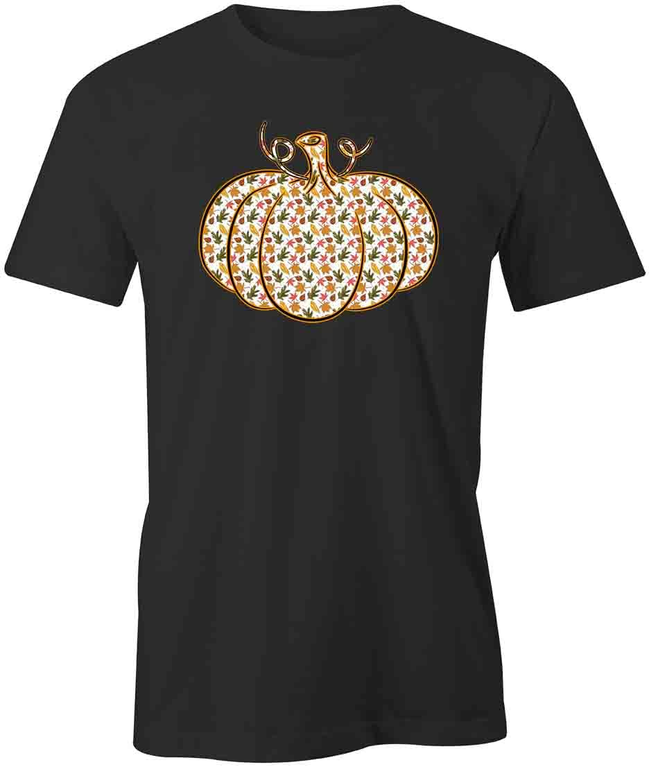 Pumpkin Graphic T-Shirt for Men & Women | Soft Cotton Black Printed Tee | Halloween Costume, Fall Fashion, Casual Outfit