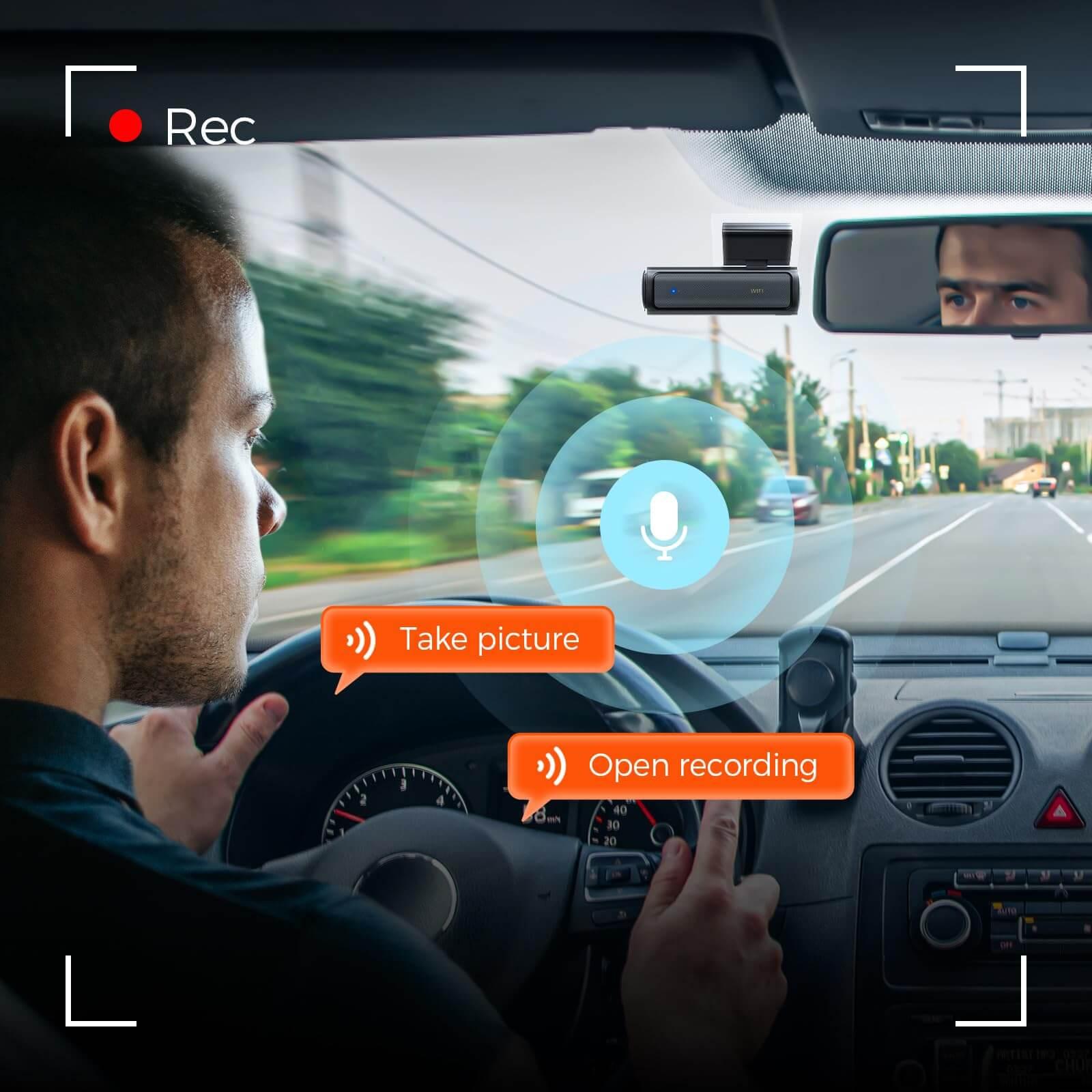 LINGDU AM100 1CH 4K Dash Cam with ADAS, Voice Control & 24H Parking Mode - HD Car Camera for Night Vision, Loop Recording, G-Sensor - Perfect for Uber, Lyft, Taxi & Fleet Vehicles