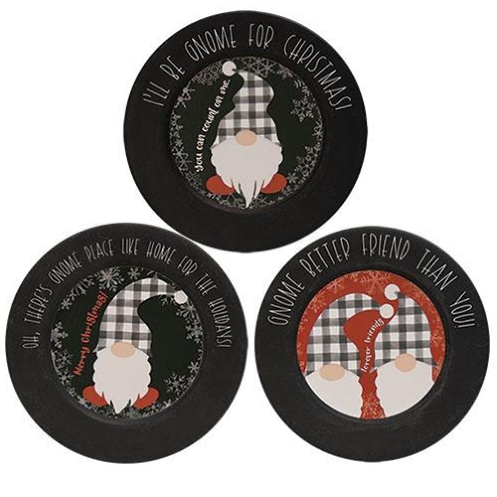 Gnome Place Like Home Plate 3-Piece Garden Gnome Set - Whimsical Outdoor Decor for Lawn, Yard & Garden - Perfect for Patio, Backyard & Landscaping