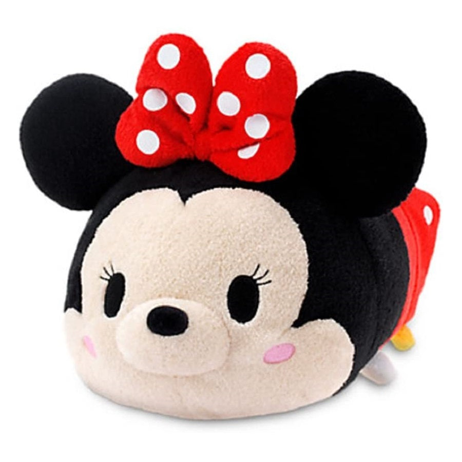 Disney Minnie Mouse Tsum Tsum Medium Plush Toy - Soft Stuffed Animal for Kids, Collectible Gift for Disney Fans - Perfect for Bedroom Decor, Birthday Presents & Cuddling
