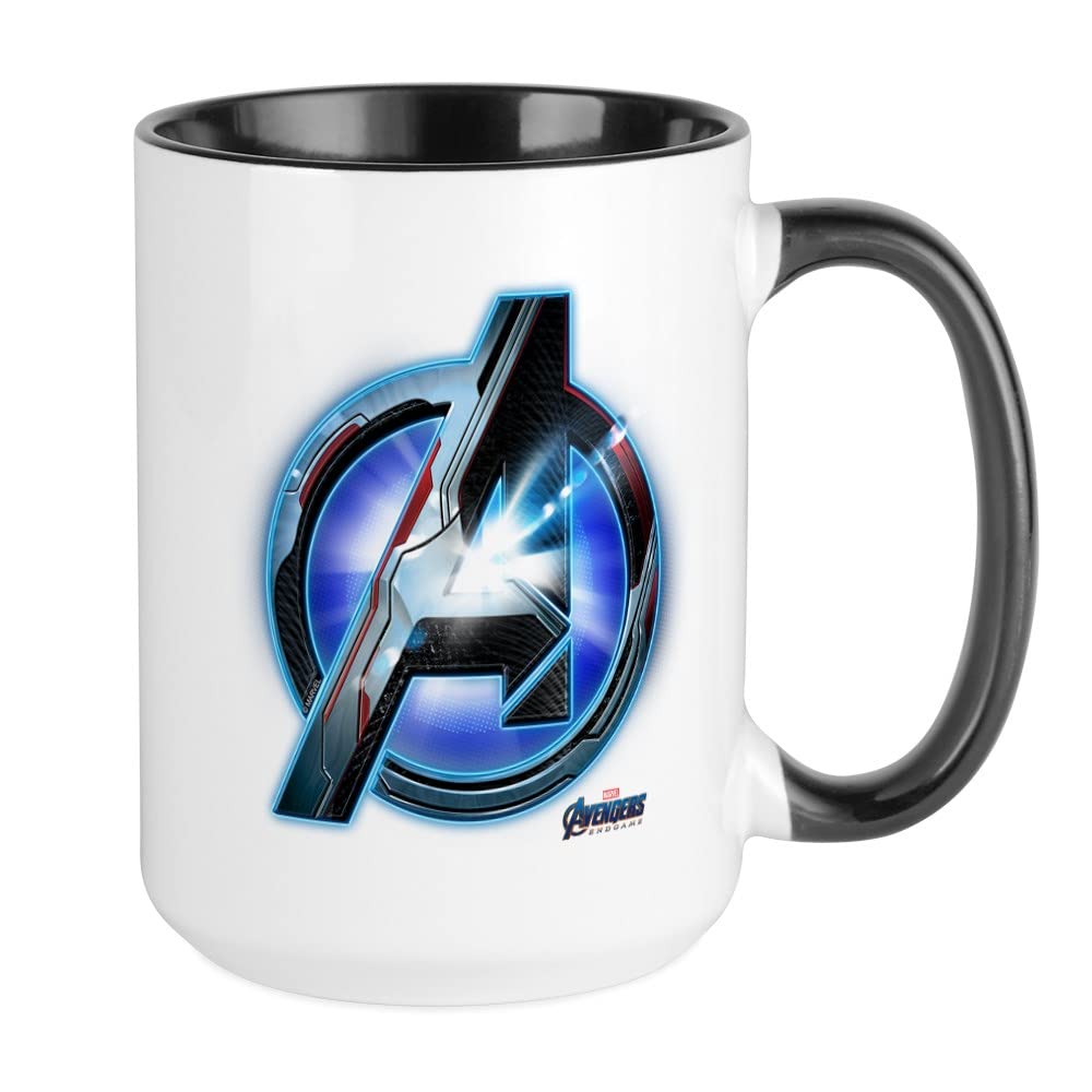 Avengers Endgame Logo Ceramic Coffee Mug 15 oz - Superhero Tea & Coffee Cup for Marvel Fans - Perfect for Home, Office, or Gifts