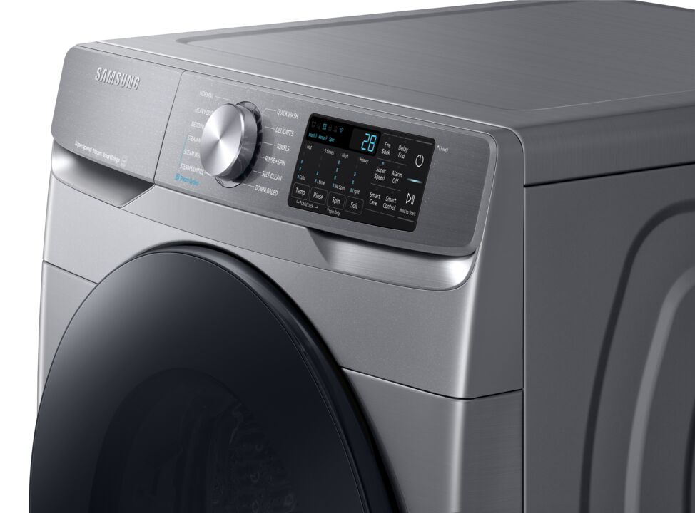 Samsung WF45B6300AP 5.2 cu. ft. Platinum Steam Front Load Washer - Large Capacity Smart Washing Machine for Home & Laundry Room | Perfect for Families, Apartments & Energy-Efficient Cleaning