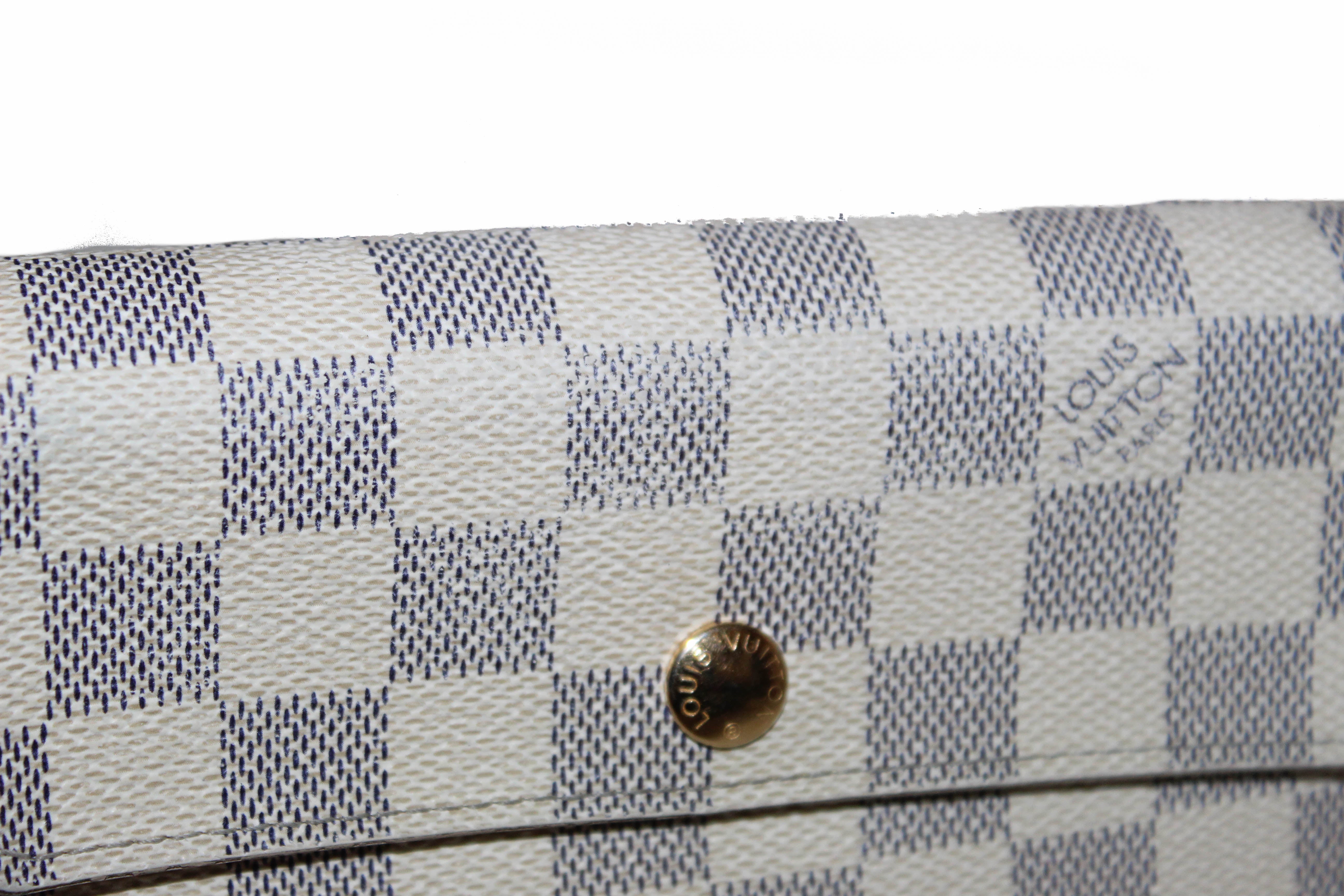Authentic Louis Vuitton Damier Azur Alexandra Wallet - Luxury Women's Zip Around Wallet for Everyday Use & Travel Accessories