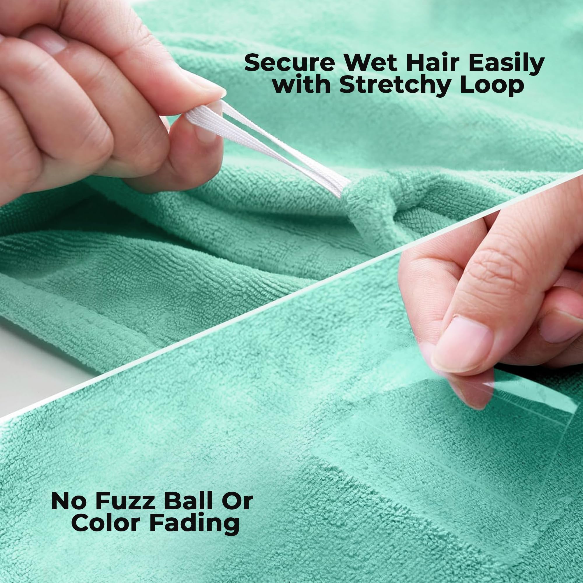 Story@Home Premium Hair Towel for Women - 400 GSM Ultra Soft Microfiber Quick Dry Hair Towel Wrap (Set of 2) | 26