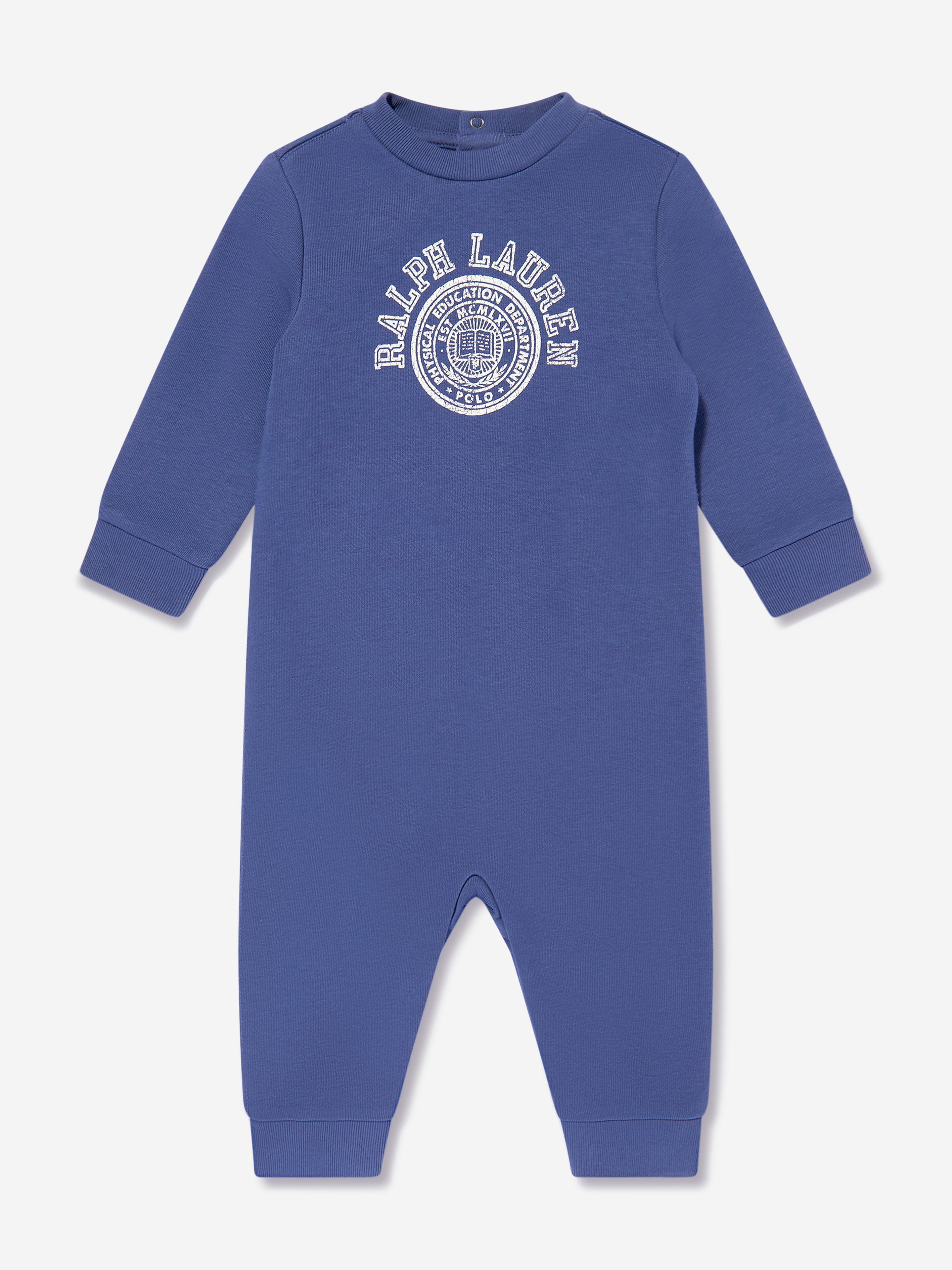 Baby Boys French Terry Romper - Soft Blue Cotton Jumpsuit for Infants | Perfect for Playtime, Outings & Photo Shoots