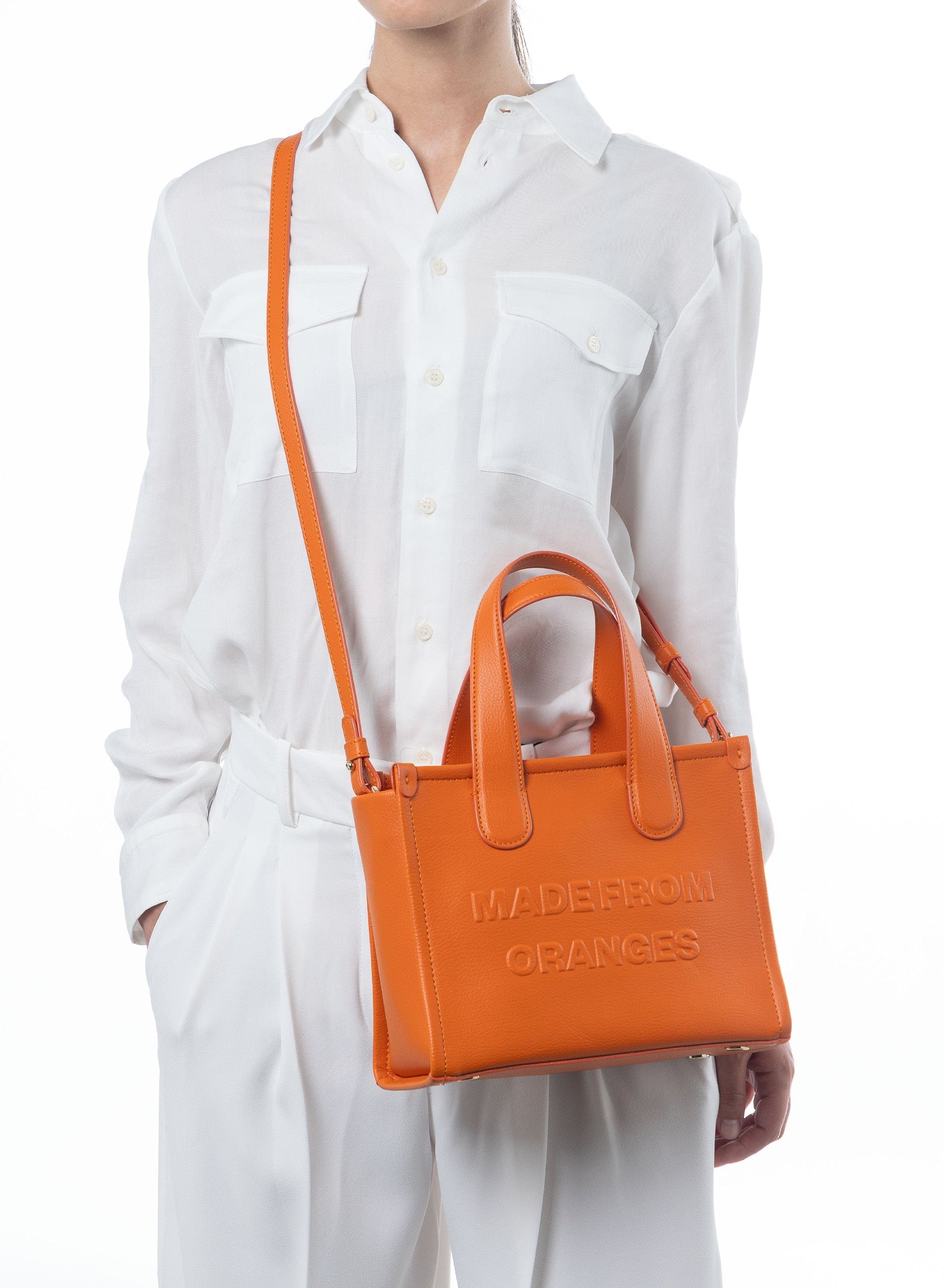 Alma M Vegan Leather Tote Bag for Women - Stylish & Eco-Friendly Orange Handbag - Perfect for Work, Travel & Everyday Use