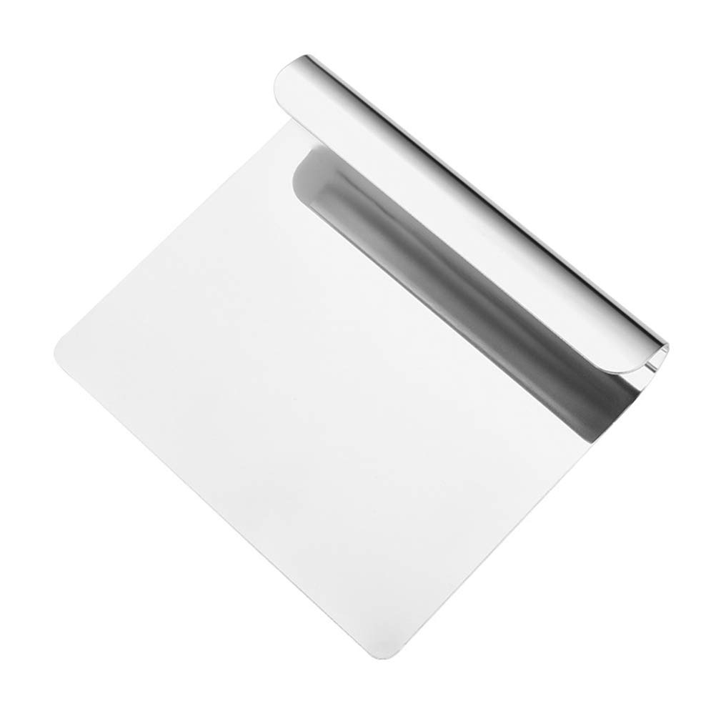 Hemoton Premium 304 Stainless Steel Dough Scraper - Multi-Purpose Kitchen Tool for Baking, Pastry Making, Bread Cutting & Food Chopping - Ideal for Home Bakers & Professional Chefs