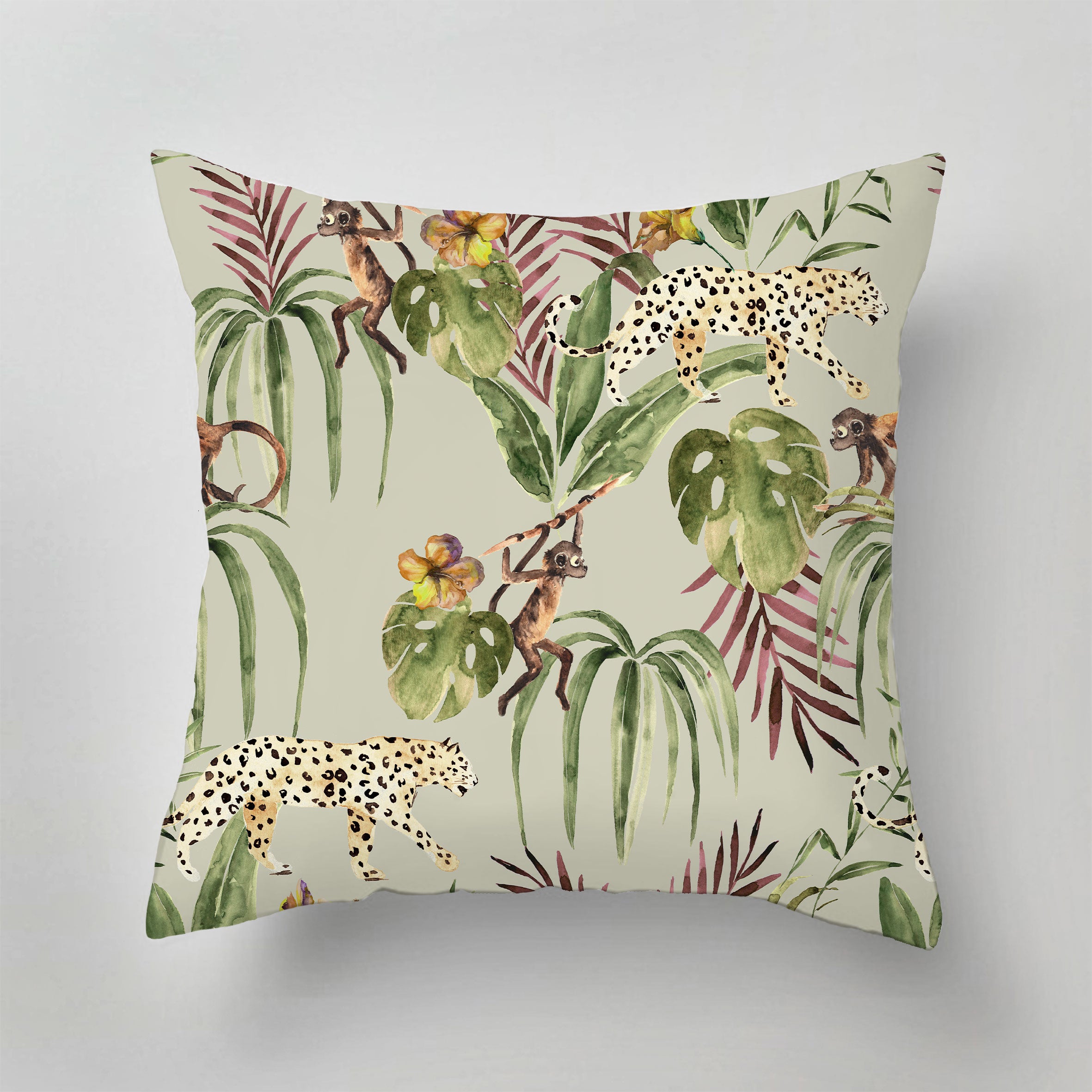 Soft Indoor Pillow - Monkey Business Design for Home Decor, Kids Room & Cozy Living Room Accent