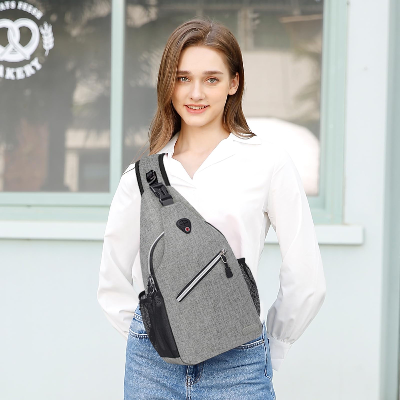 MOSISO Sling Backpack for Men & Women - Waterproof Crossbody Shoulder Bag, Lightweight Travel Hiking Daypack for Outdoor Activities, Commuting, and Gym Use