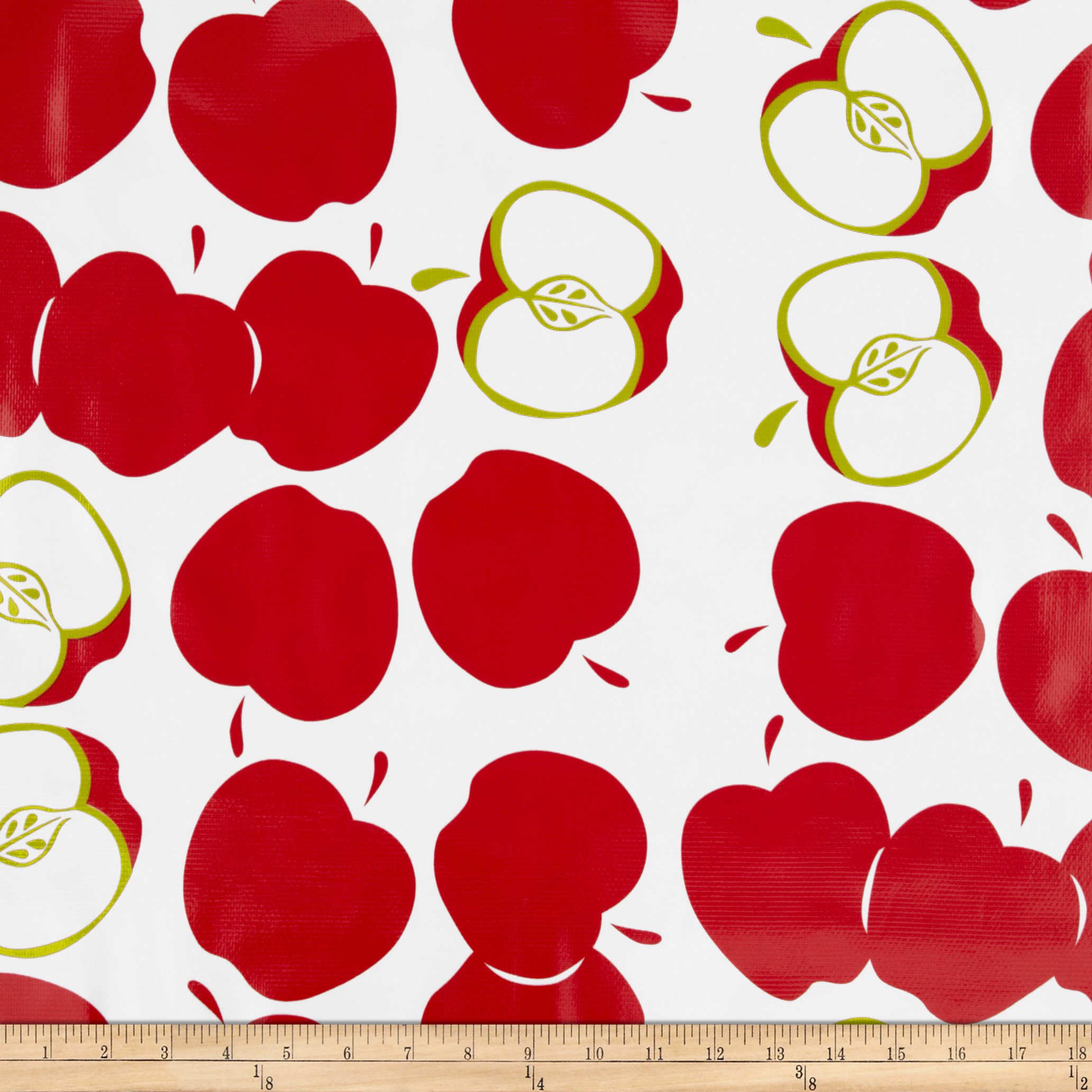 Premium Oilcloth Solvang Red Fabric by the Yard - Waterproof & Durable for Tablecloths, DIY Crafts, and Home Decor Projects