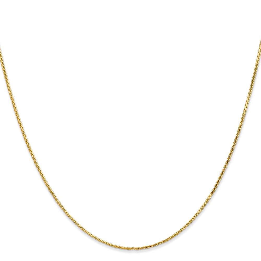 14K White Gold 1mm Diamond Cut Round Wheat Chain Necklace - Dainty Fine Jewelry for Women - Perfect for Everyday Wear, Gifts & Special Occasions