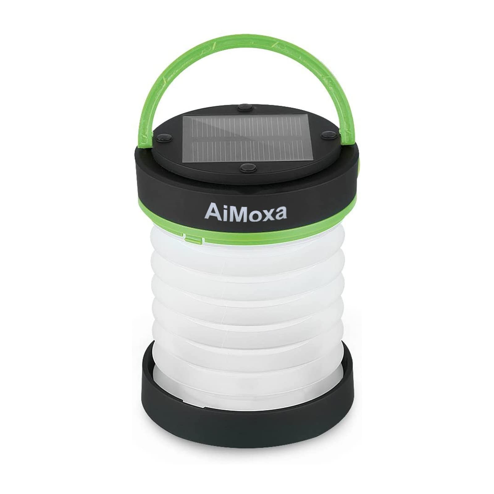 Collapsible Solar Camping Lantern with Emergency Phone Charger - Rechargeable LED Flashlight for Outdoor Survival, Hiking & Backpacking Gear (USB/Solar Powered, Green) - Perfect for Emergency Kits, Power Outages & Adventure Travel