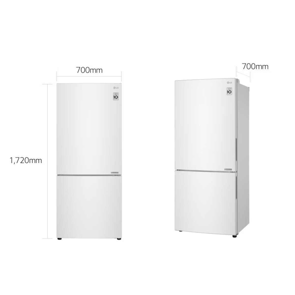 LG 455WL 420L Bottom Mount Refrigerator - Energy Efficient White French Door Fridge for Modern Kitchen | Perfect for Family Homes & Open-Plan Living Spaces