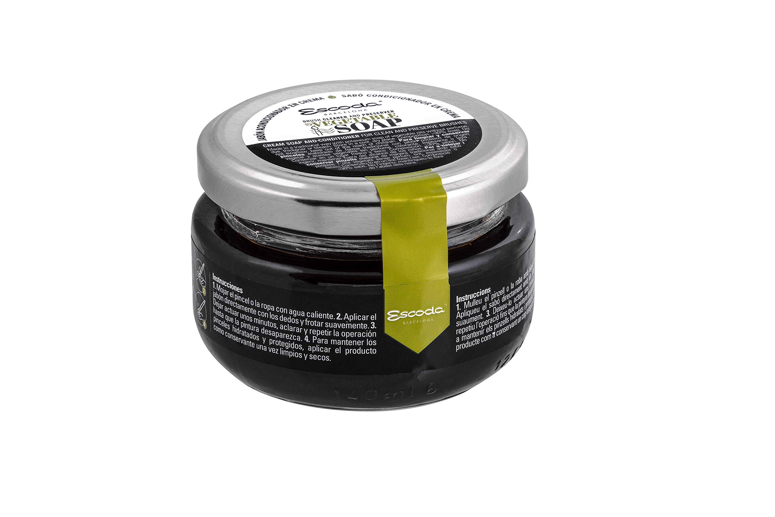 ESCODA Conditioning Brush Soap Cream - High Protection Between Uses, Handmade in Spain for Watercolor, Oil, Acrylic Painting & Natural Makeup Brushes (100g) - Ideal for Artists & Makeup Professionals to Clean & Maintain Brushes Between Sessions