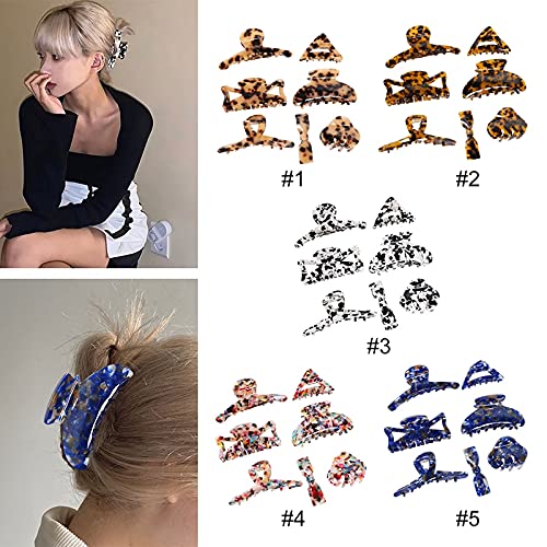 Stylish COSYOO Acetate Hair Claw Clips Set of 7 - Large Non-Slip Strong Hold Hair Clips with Interlocking Teeth for Women - Perfect for Shower, Styling & Everyday Fashion Accessories