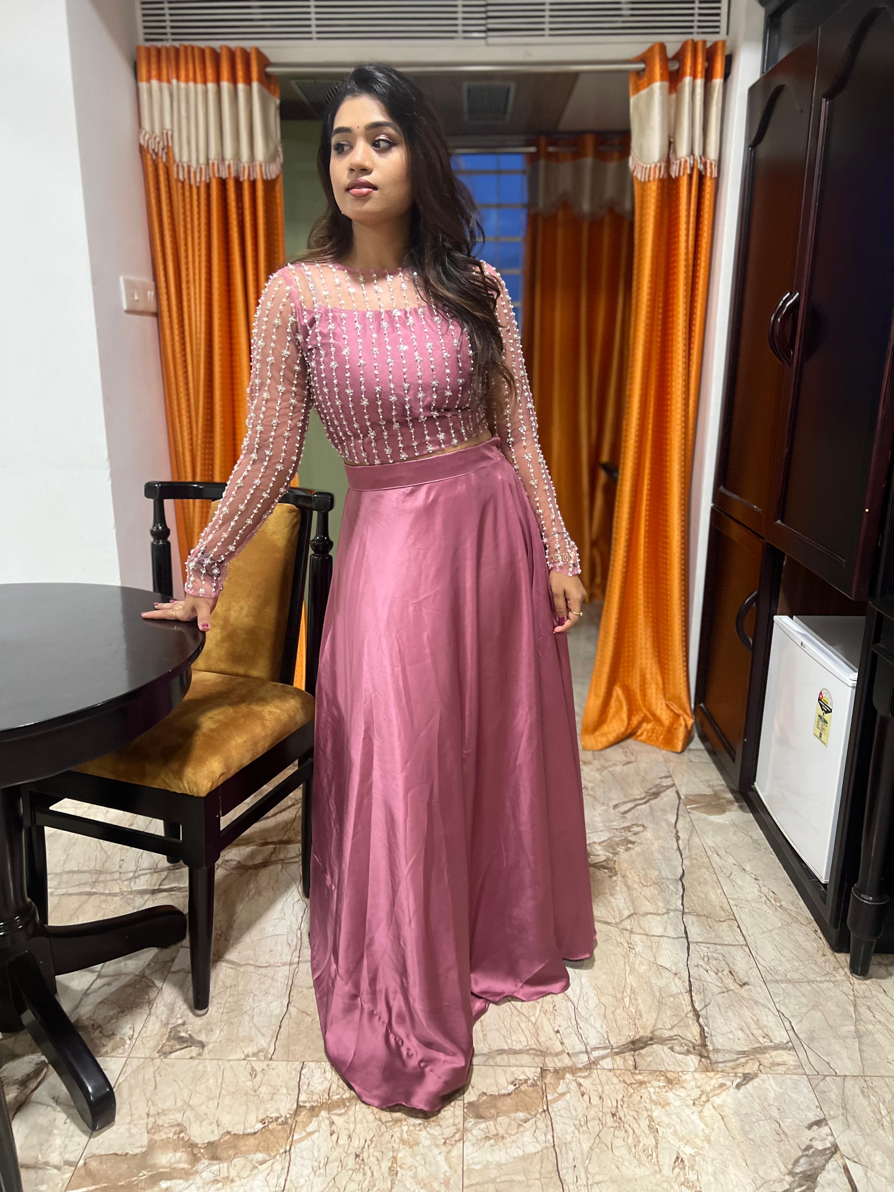 DD626 Niha Premium Designer Cropped Top & Skirt Set - Trendy Women's Fashion Outfit for Party, Date Night & Summer Wear