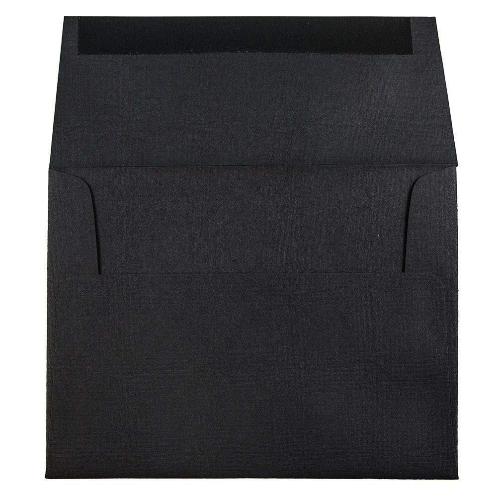 Premium A2 Invitation Envelopes 4 3/8 x 5 3/4 - Black Linen Texture - Bulk Pack of 500 - Perfect for Wedding Invitations, Business Cards & Greeting Cards