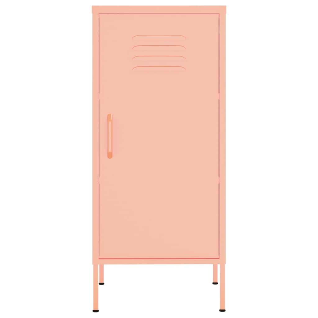 vidaXL Pink Steel Storage Cabinet with Drawers - Industrial Style File Cabinet for Home Office Organization - Perfect for Document Storage, Office Supplies & Home Filing Needs