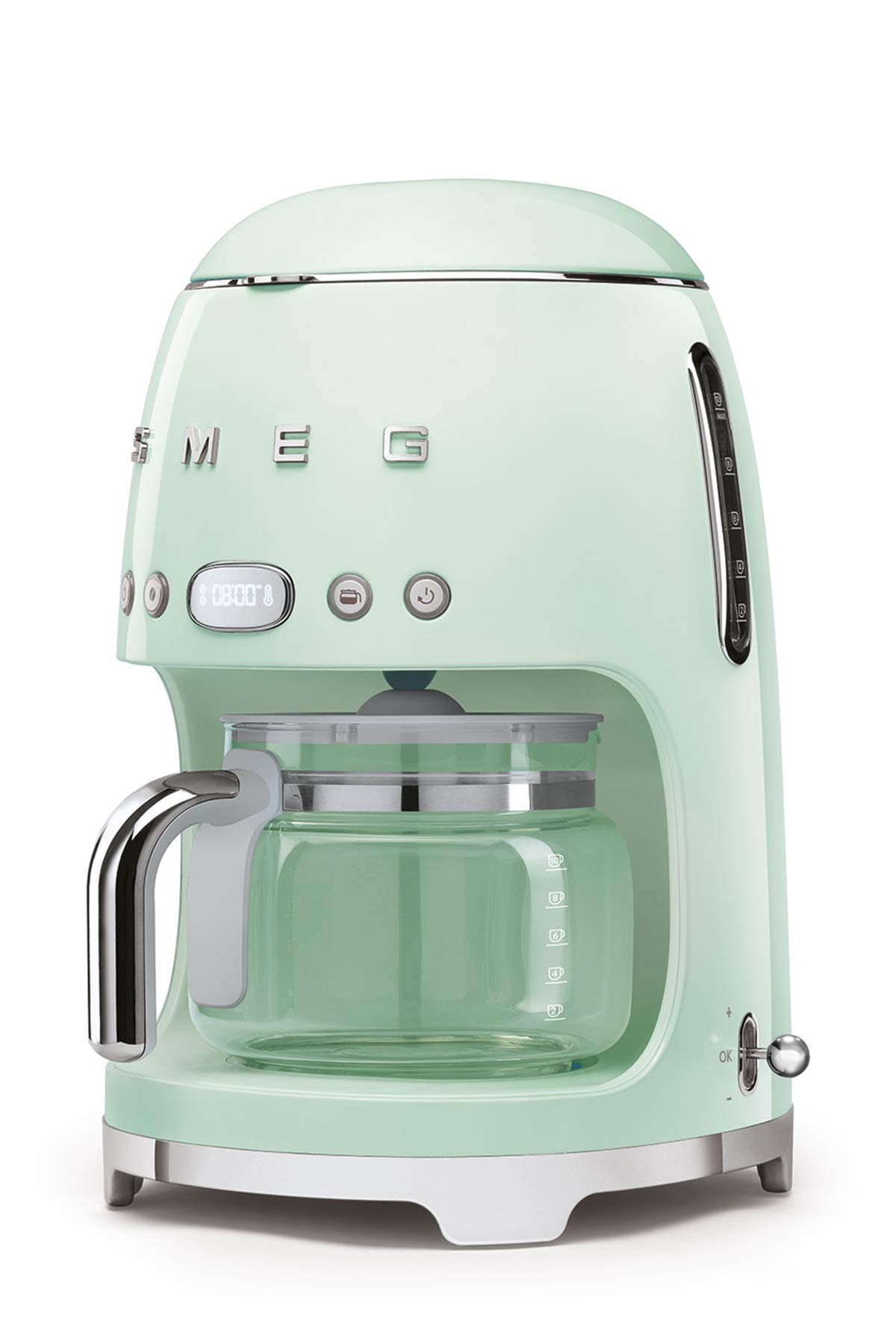 Smeg Retro Style Light Green Filter Coffee Machine - Premium Home & Office Coffee Maker for Espresso & Drip Coffee - Perfect for Kitchen, Office & Gifting