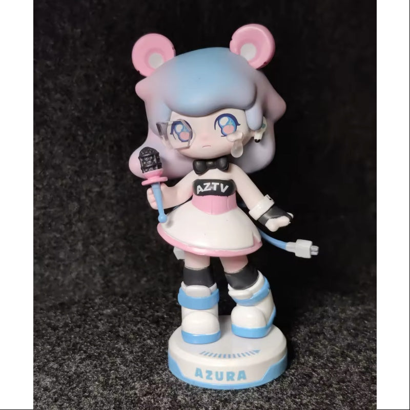 AZURA Animal Fighting Match Series Little Bear Reporter - Cute Cartoon Bear Toy for Kids, Perfect for Storytelling, Role Play & Collectibles - Great Gift for Birthday & Christmas