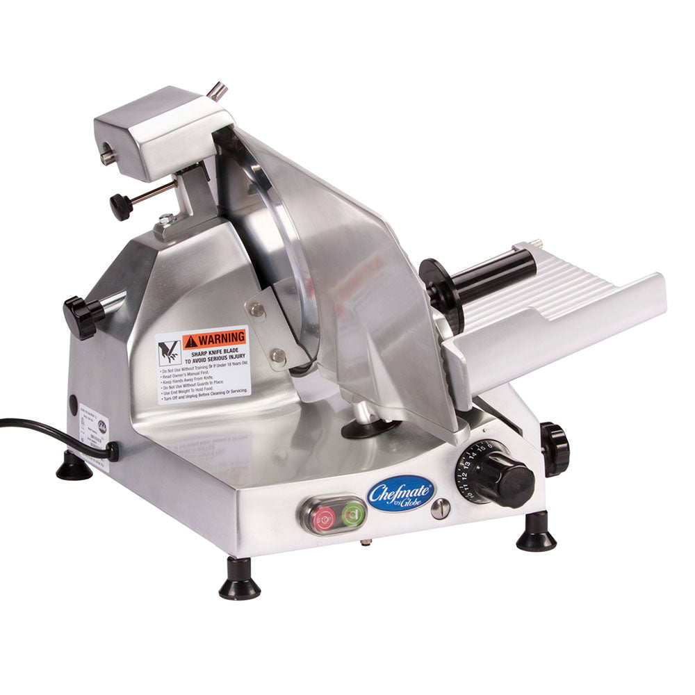 Globe Chefmate C10 C Series Light Duty Slicer - 10 Inch Commercial Deli Meat & Cheese Slicer for Restaurants, Delis & Home Kitchens | Perfect for Sandwiches, Charcuterie Boards & Food Prep