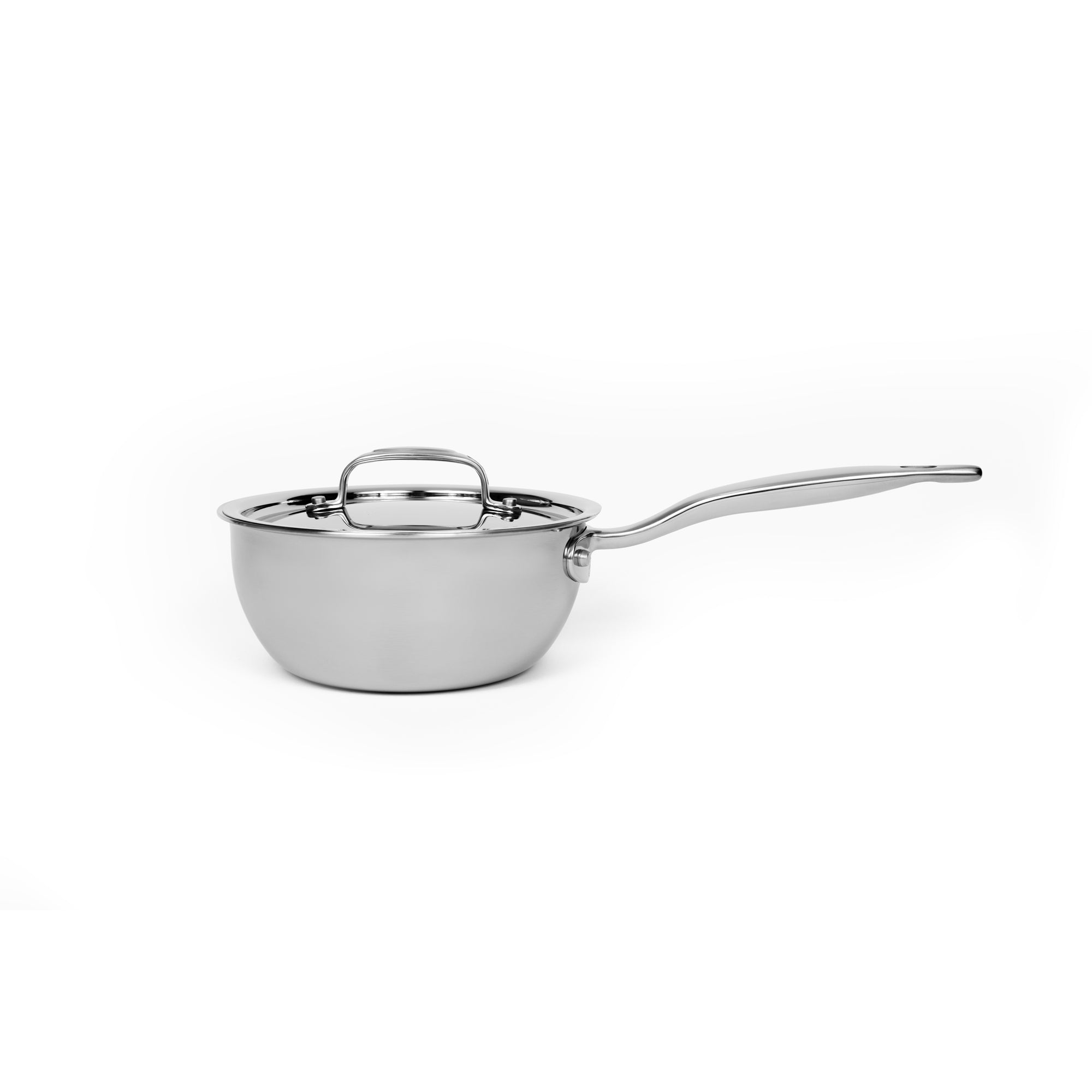 Premium Titanium Series 2 Quart Saucier Pan with Glass Lid - Professional Nonstick Sauce Pan for Cooking, Sauteing & Simmering - Perfect for Home Chefs & Restaurant Use