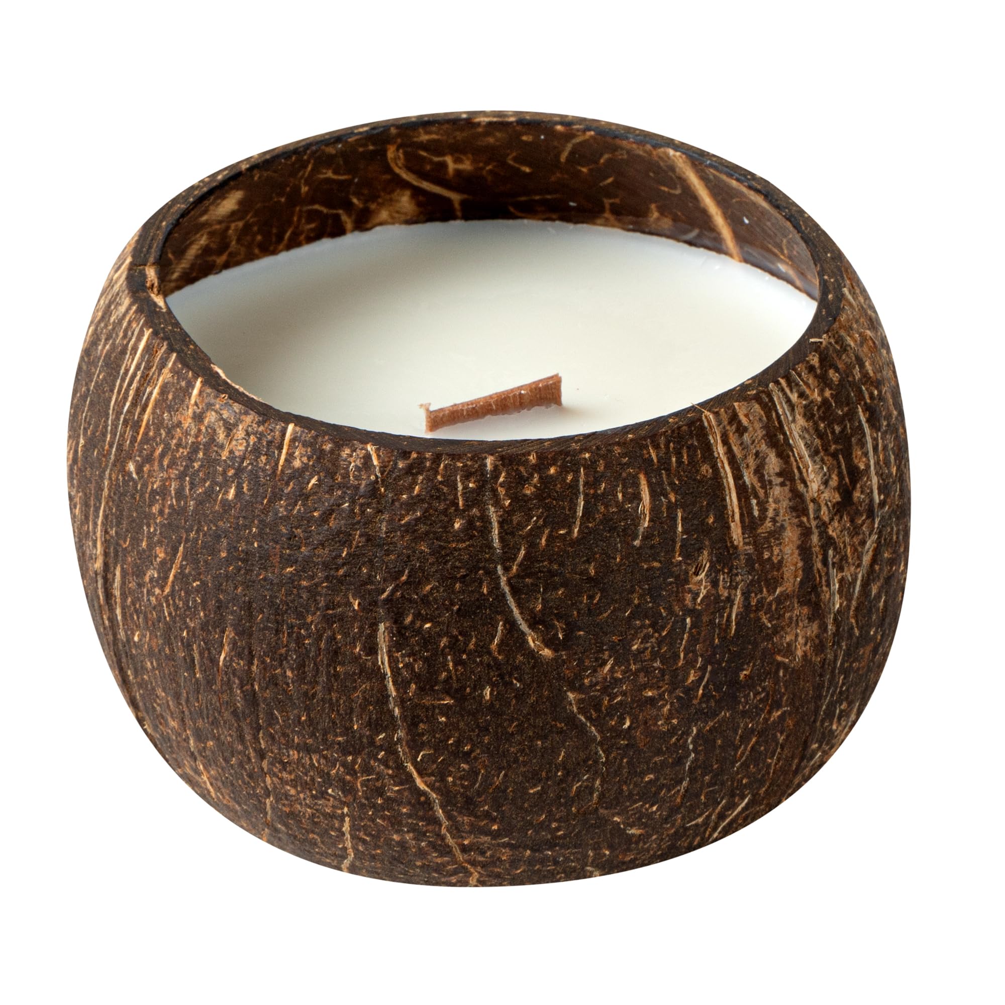 Hand-Poured Coconut Shell Candle - 3.9 x 2.8 Inch Natural Soy Wax Candle with Wooden Wick, Pineapple Papaya Fragrance, Double Wax Blend for Home Decor, Spa Relaxation & Romantic Ambiance