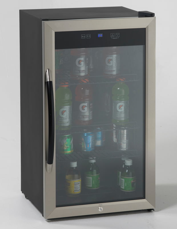 Avanti BCA306SSIS 3.0 Cu Ft Stainless Steel Beverage Cooler - Compact Refrigerator for Beer, Wine & Soda - Perfect for Home Bar, Office or Outdoor Parties