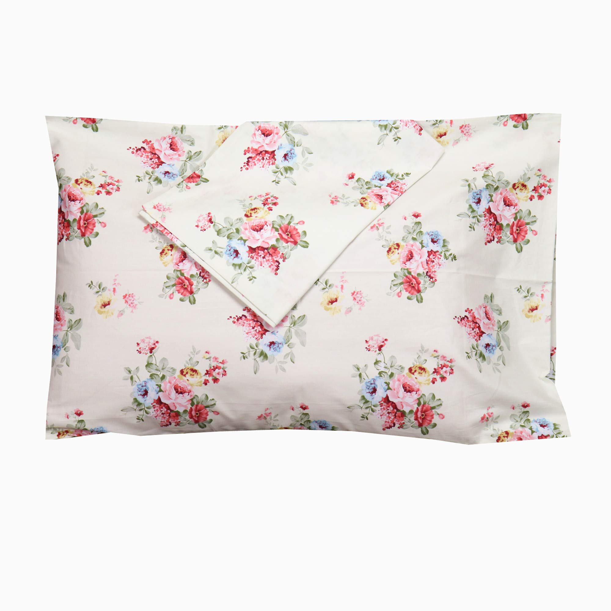 Luxury Cotton Queen Pillowcase Set of 2 - 20x30 Inch for Bedroom Decor