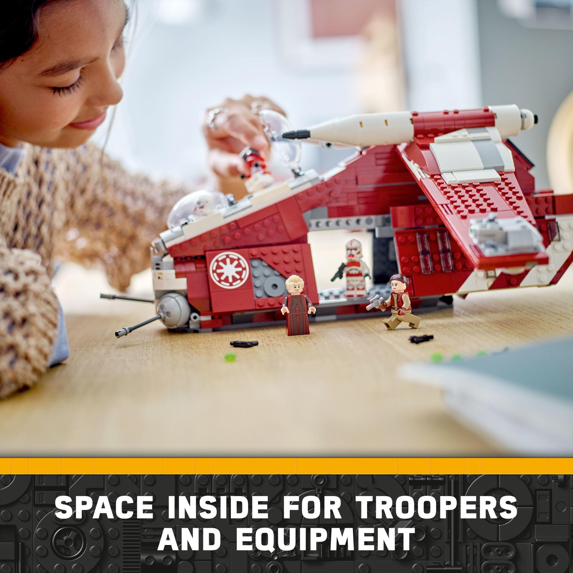 LEGO Star Wars: The Clone Wars Coruscant Guard Gunship 75354 Building Kit | Star Wars Toy for Kids Ages 9+ | Includes Chancellor Palpatine, Padme & 3 Clone Trooper Minifigures | Perfect Gift for Star Wars Fans | Great for Playtime, Collecting & Display