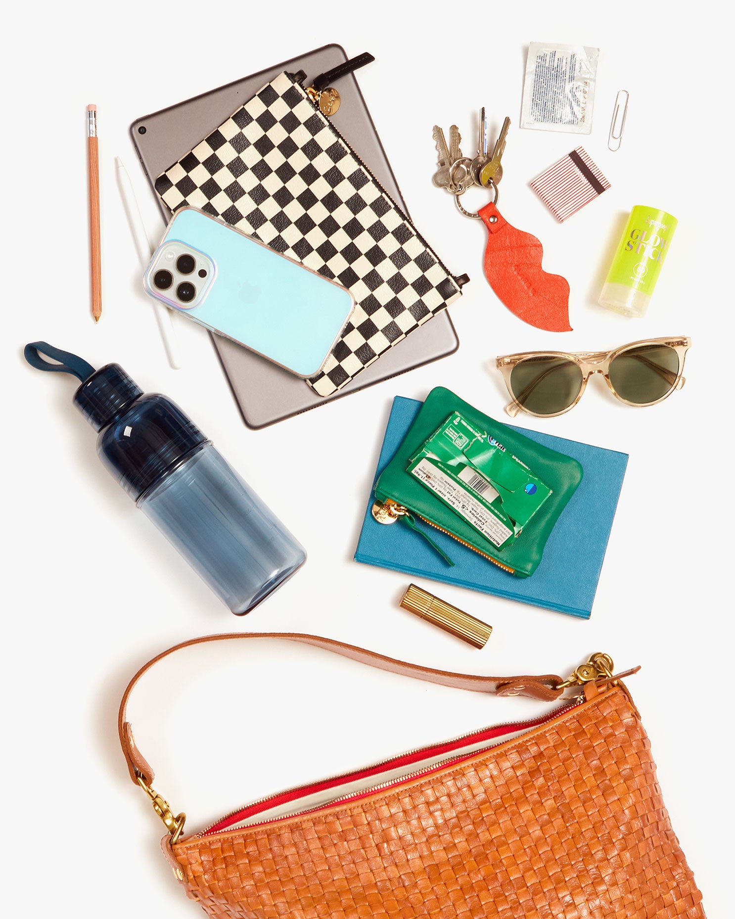 Moyen Messenger Bag - Natural Woven Checker Pattern with Updated Zipper Closure - Perfect for Work, School & Travel Accessories