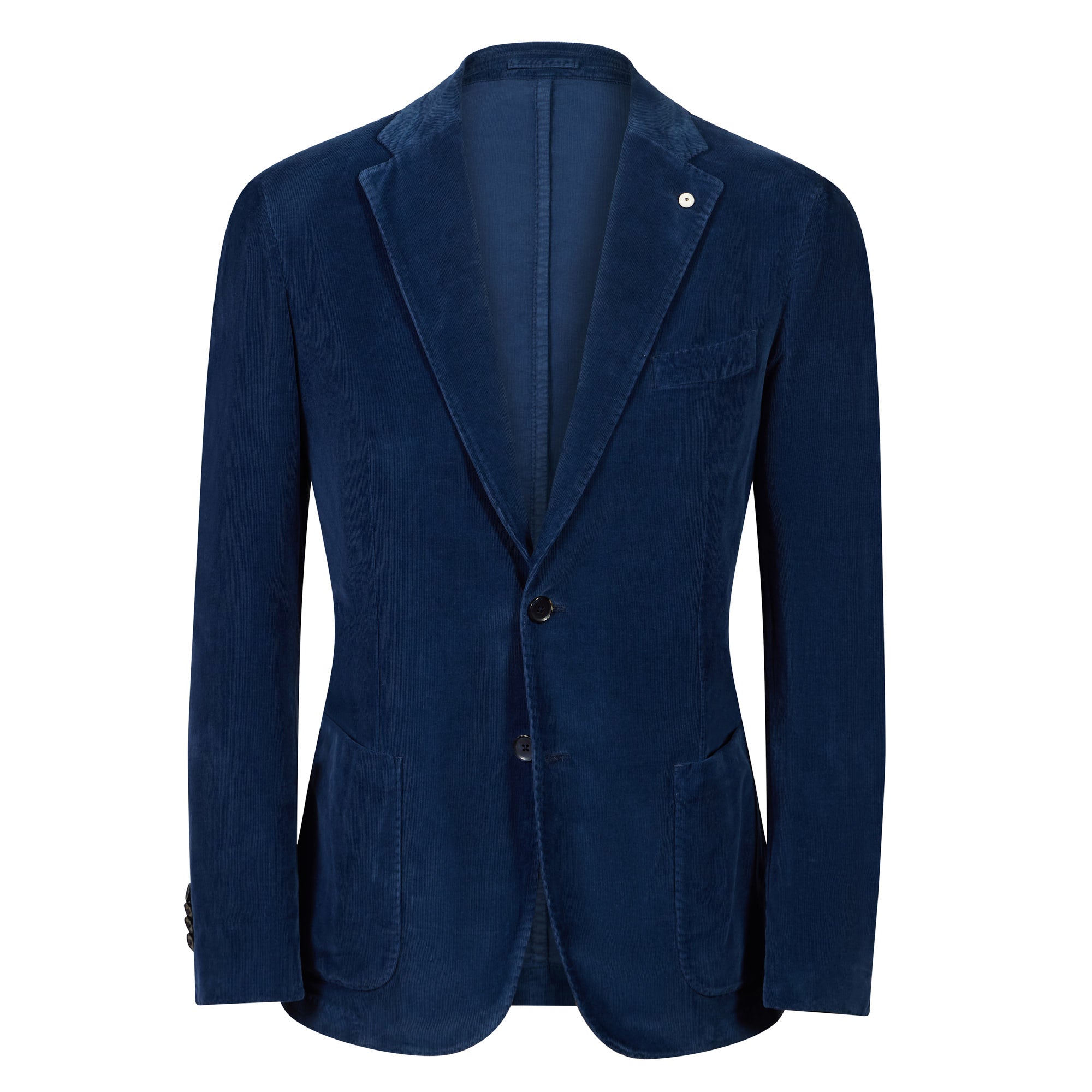 L.B.M. 1911 Unstructured Two Button Blended Cotton Jacket for Men - Dark Blue Regular Fit | Casual Office Wear & Spring Outerwear