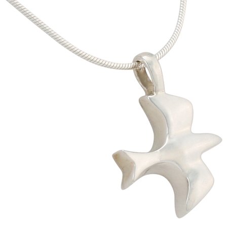 Sterling Silver Dove Pendant Necklace for Ashes - Memorial Cremation Jewelry for Loved Ones - Perfect for Funerals, Memorial Services & Keeping Memories Close