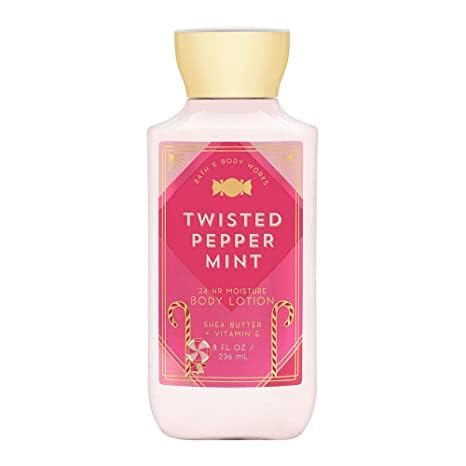Bath & Body Works Twisted Peppermint Ultra Hydrating Body Lotion - 8 fl oz Moisturizing Cream for Dry Skin - Winter Care & Holiday Gift Idea - Perfect for Daily Use, Spa Days & Christmas Presents