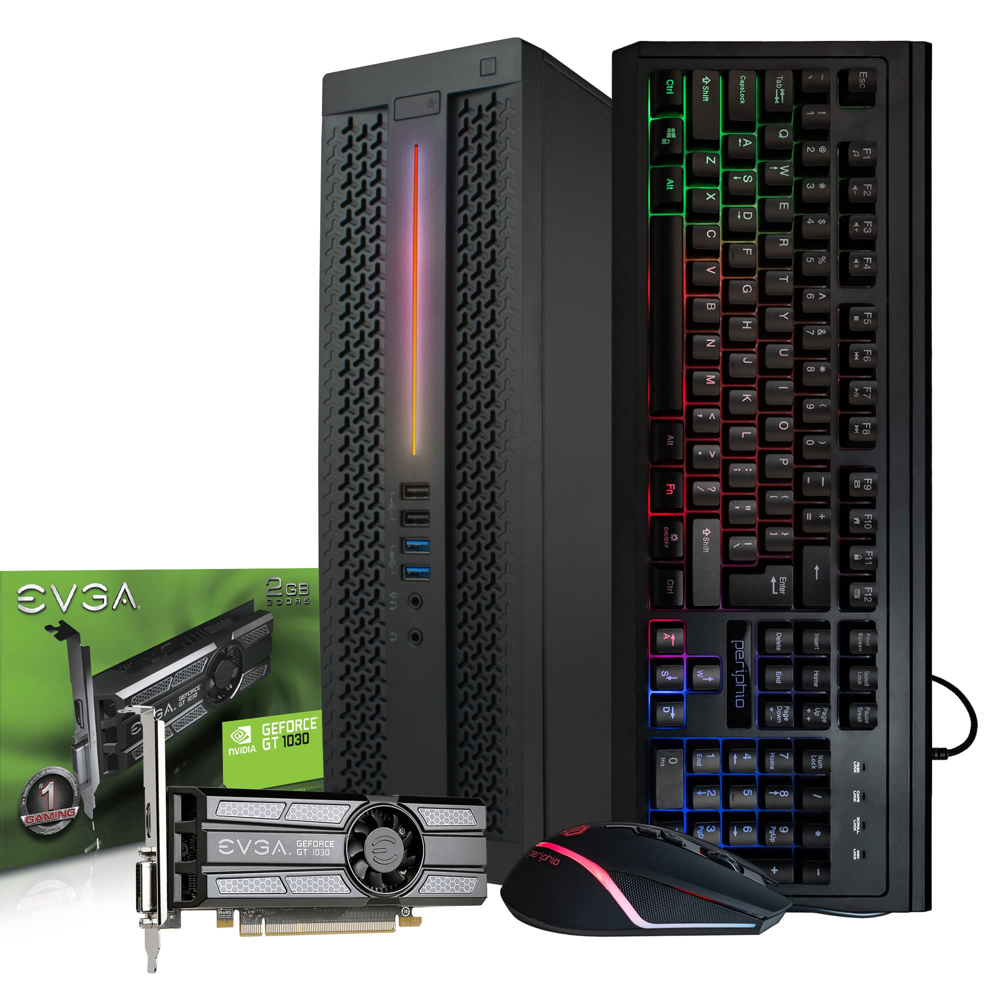 Periphio Iris Gaming PC - Intel i5, GeForce 1030, 16GB RAM for Gaming & Work