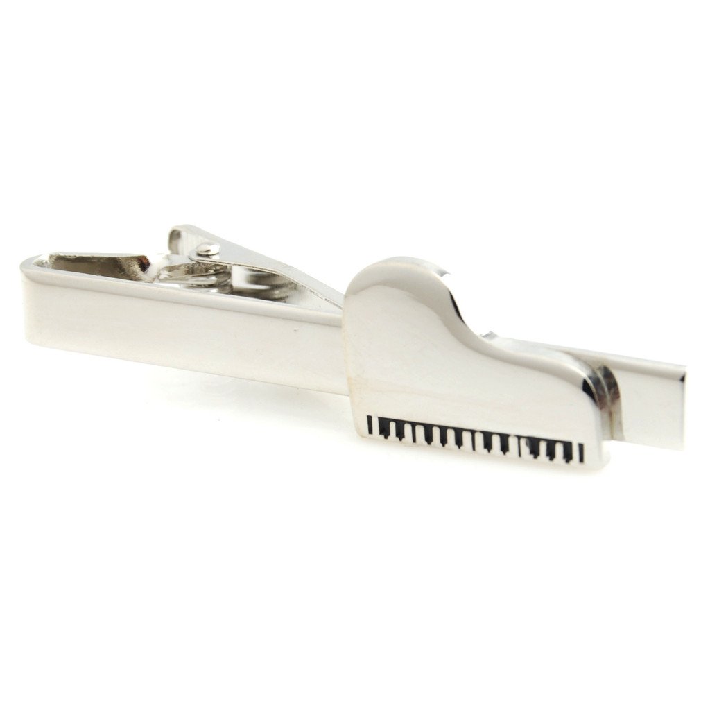 Elegant Smart Men's Grand Piano Silver Tie Clip - Perfect for Weddings, Business Meetings & Formal Events
