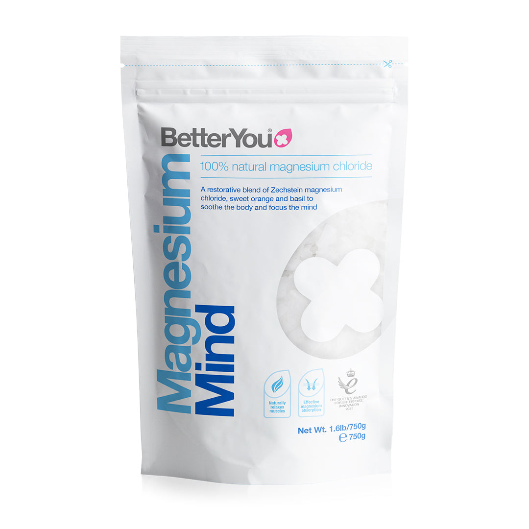 BetterYou Magnesium Flakes 750g - Pure Epsom Salt for Relaxation, Muscle Recovery & Stress Relief - Perfect for Bath Soaks, Foot Soaks & Skincare