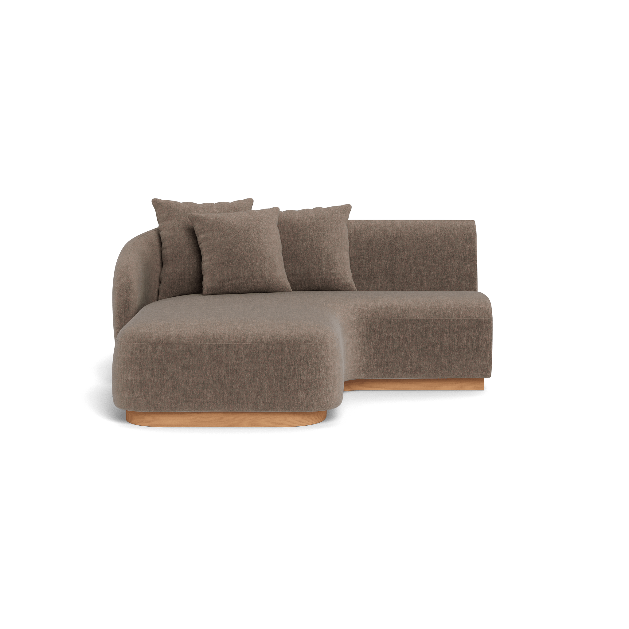 Como Curved Chaise Left - Modern Outdoor Lounge Chair with Water-Resistant Cushions, Perfect for Patio, Poolside, and Backyard Relaxation