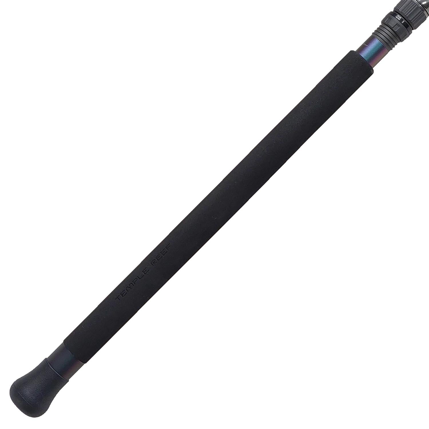 Temple Reef Ronin Expedition 3-Piece Travel Fishing Rod - Compact & Durable for Saltwater & Freshwater Angling - Perfect for Backpacking, Kayak Fishing, and Travel Adventures