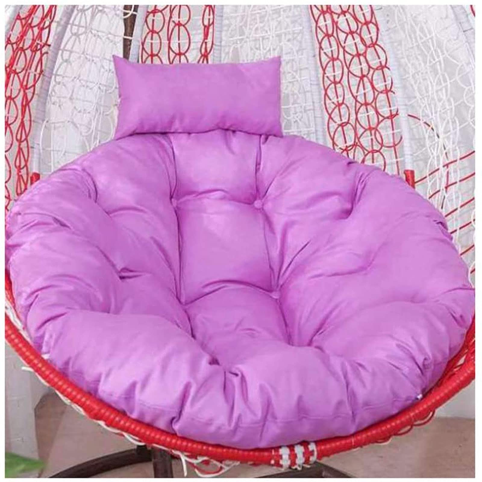 Premium Hanging Egg Chair Cushion - Non-Slip Hammock Swing Seat Pad with Removable Pillow | 49