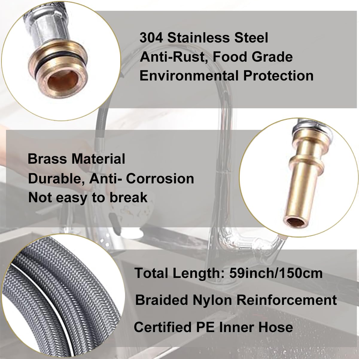 Hansgrohe Pull-out Kitchen Faucet Hose Replacement - 59