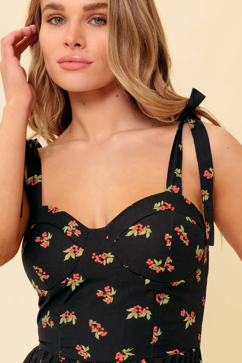 Enchanting Moments Woven Midi Dress - Elegant Floral Summer Dress for Women | Perfect for Weddings, Parties & Date Nights