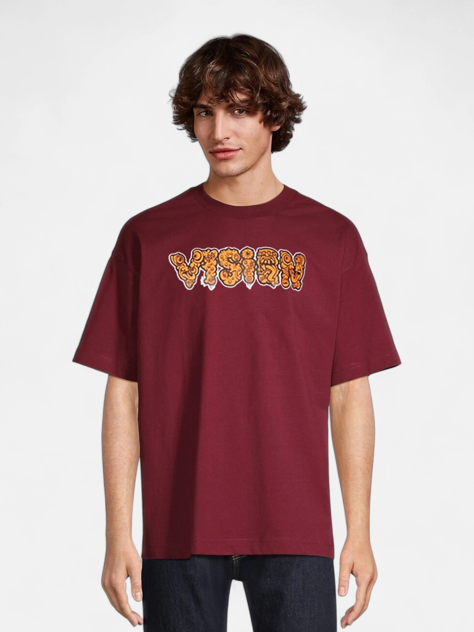 Vision Monster Bordo T-Shirt - Cool Graphic Tee for Men & Women - Soft Cotton Casual Shirt - Perfect for Streetwear, Gaming & Everyday Outfits