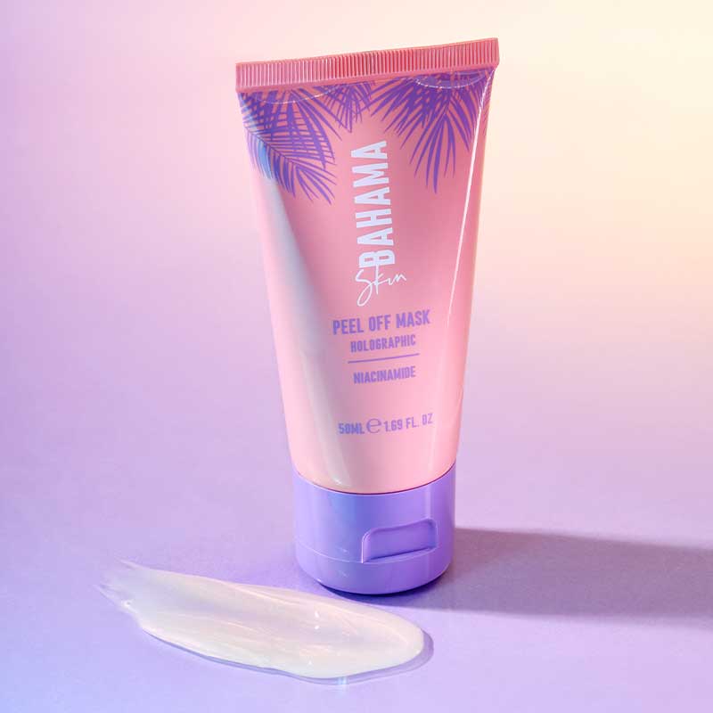 Bahama Skin Holographic Peel Off Face Mask - Hydrating & Detoxifying Facial Treatment for Glowing Skin | Perfect for Spa Nights & Self-Care Routines
