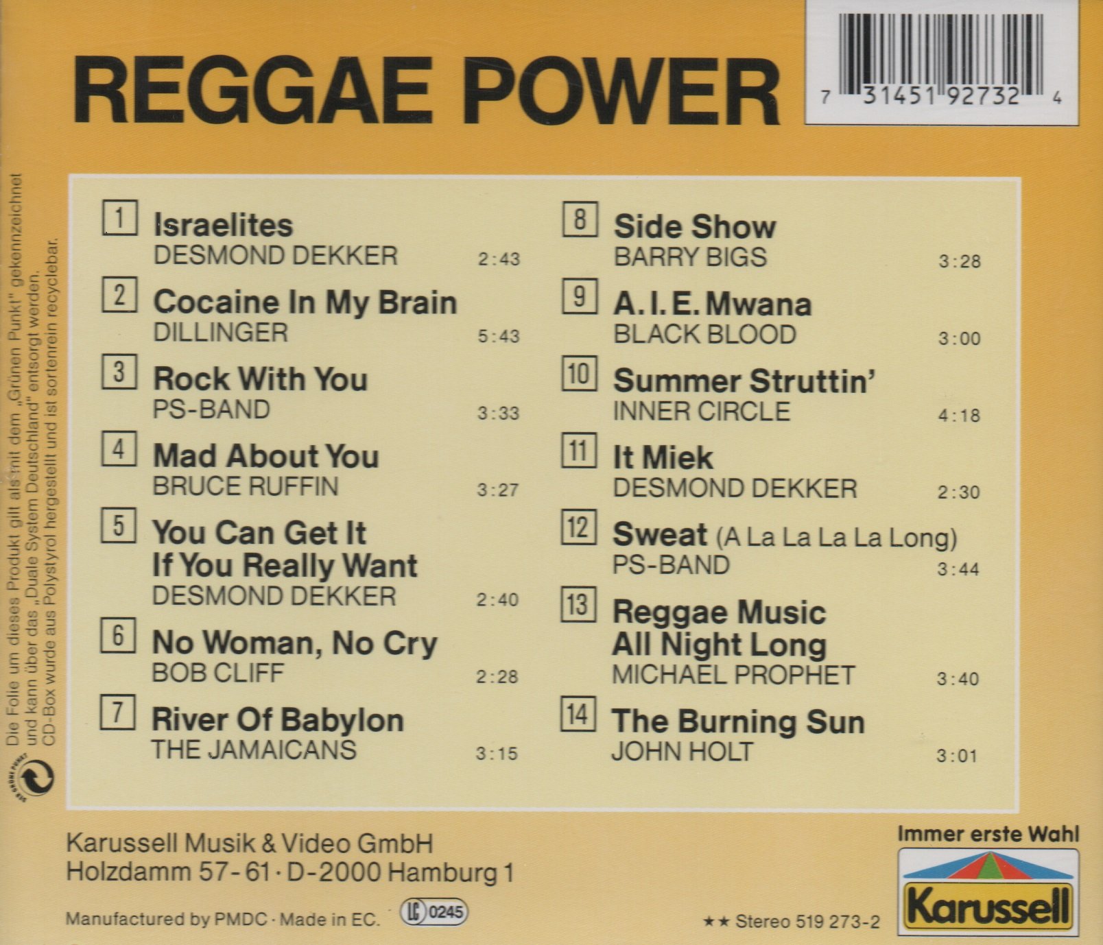 Reggae Music Collection - Desmond Dekker, Dillinger Hits for Reggae Lovers