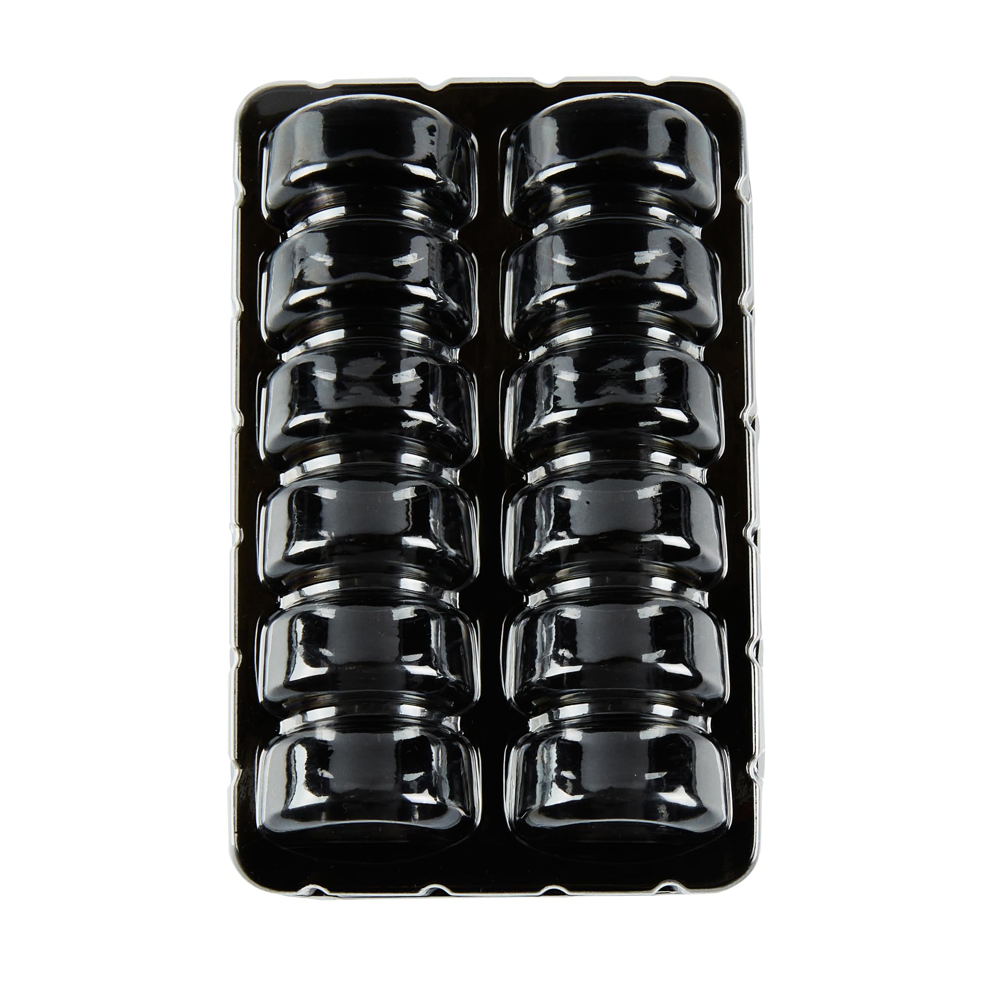 Shock Safe Rectangle Black Plastic Macaron Take Out Box - Fits 12 Macarons - 11
