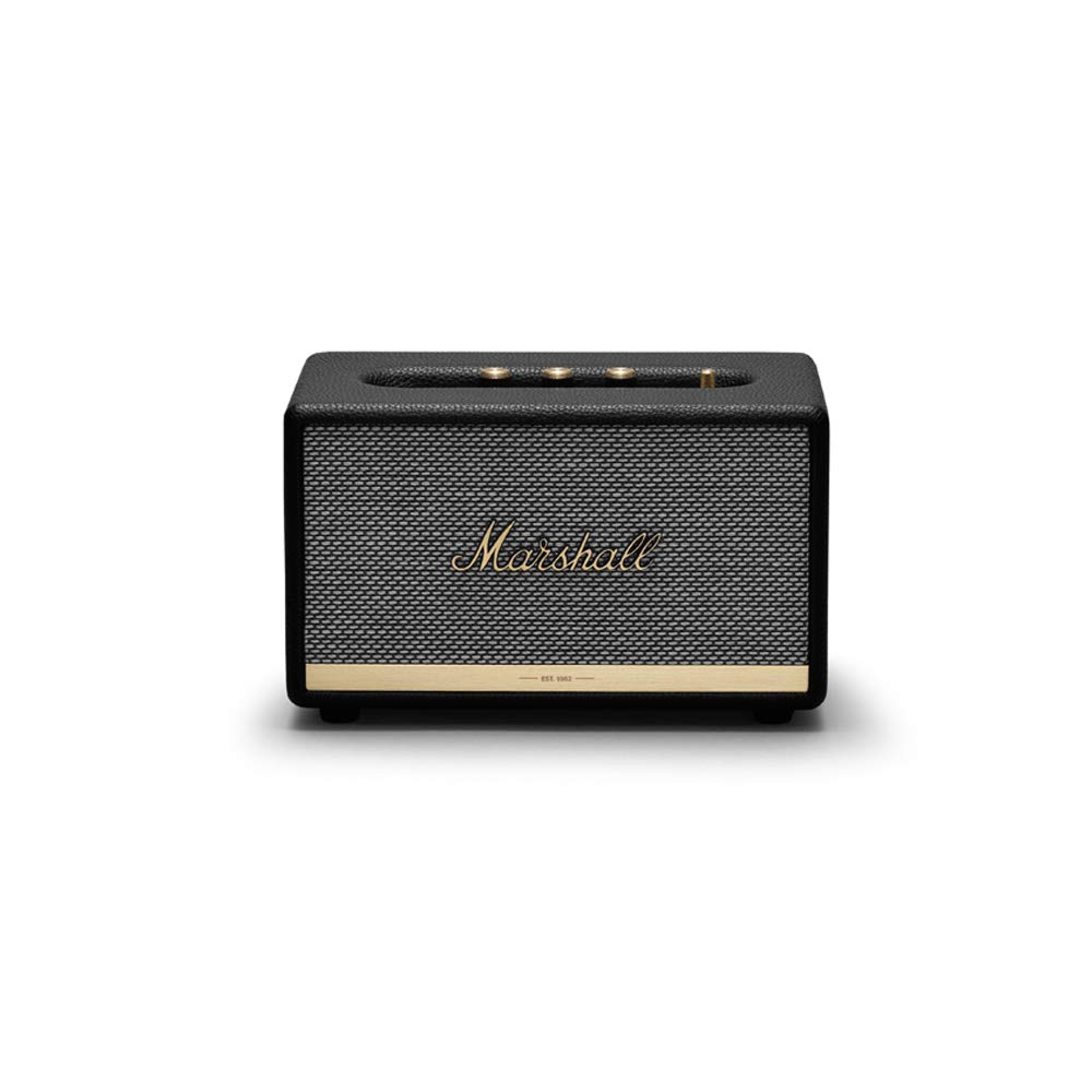 Marshall Acton II Wireless Bluetooth Speaker - Portable Home & Outdoor Speaker with Rich Bass, Multi-Room Streaming, Alexa Voice Control - Perfect for Parties, Travel & Home Entertainment (Black)