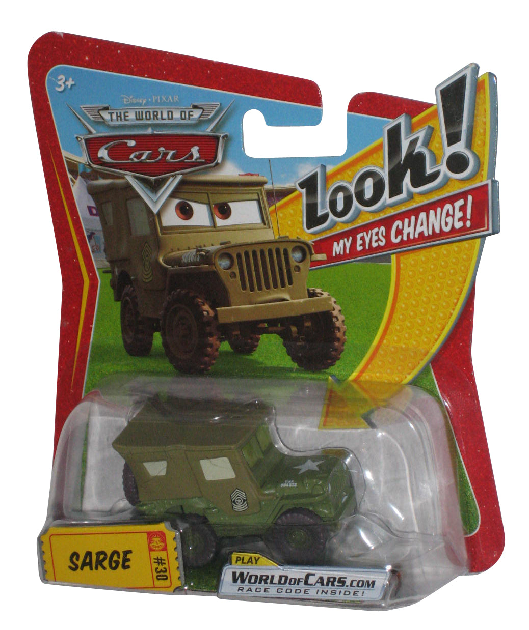 Disney Pixar Cars Movie Sarge #30 Die-Cast Toy Car - Collectible Character from The World of Cars for Kids & Fans | Playtime, Display & Gift Giving